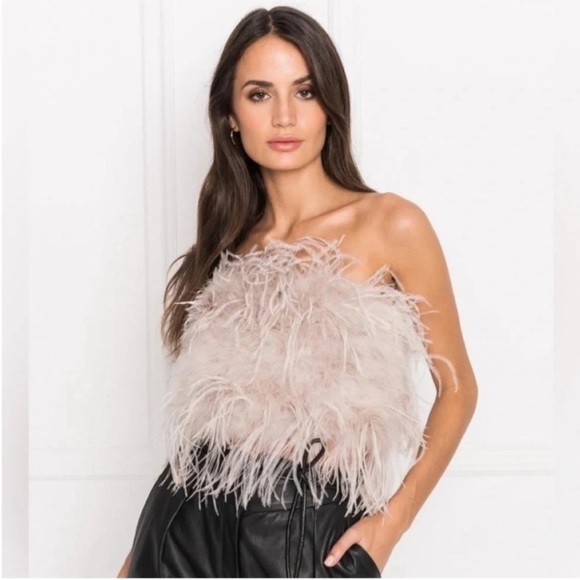 Lamarque Zaina Feather Top Dusty Rose - Picture 3 of 10